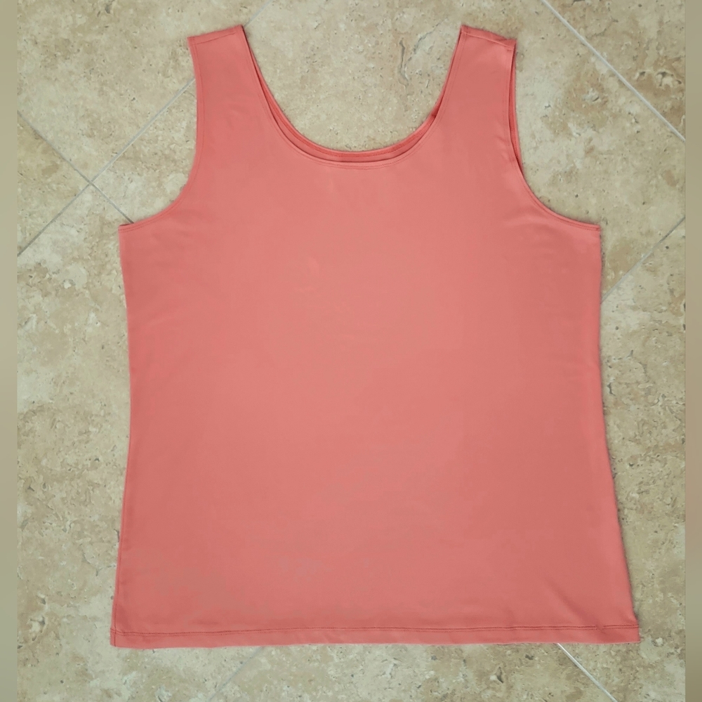 💥3 for $15💥 Like New XL Jersey Knit Sleeveless Tank Shell Dusty Coral Pink